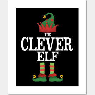 Clever Elf Matching Family Group Christmas Party Pajamas Posters and Art